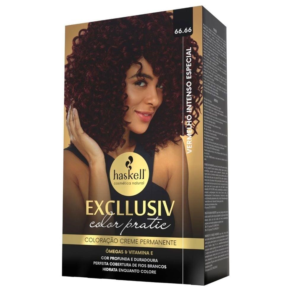 Kit Tintura Haskell Excllusiv Color Pratic Vermelho Intenso Especial 66.66