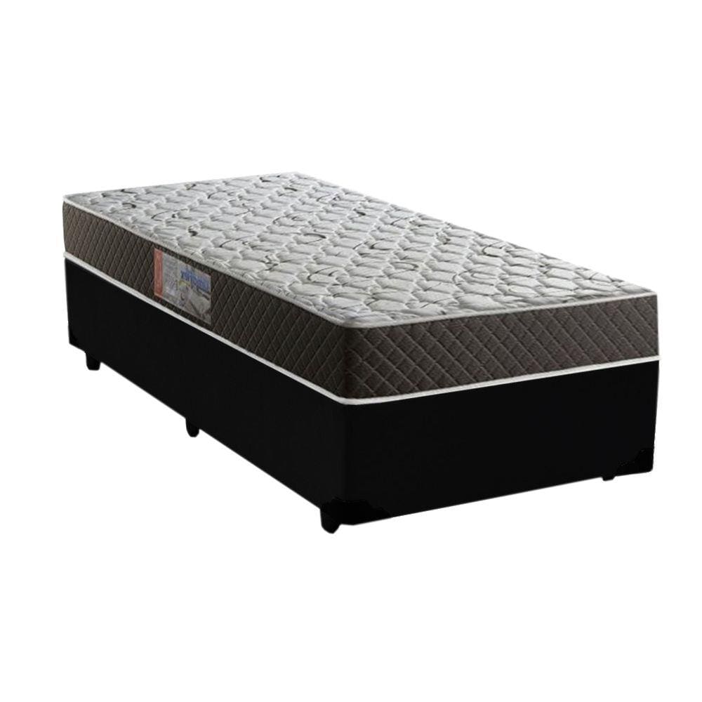 Cama Box Solteiro Colchão Mola Ensacada Acolchões + Box Sintético 60x88x188