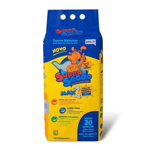 Tapete Higiênico Super Secão Max - 30 Unidades Menor preço em Tapete Higiênico Super Secão Max - 30 Unidades