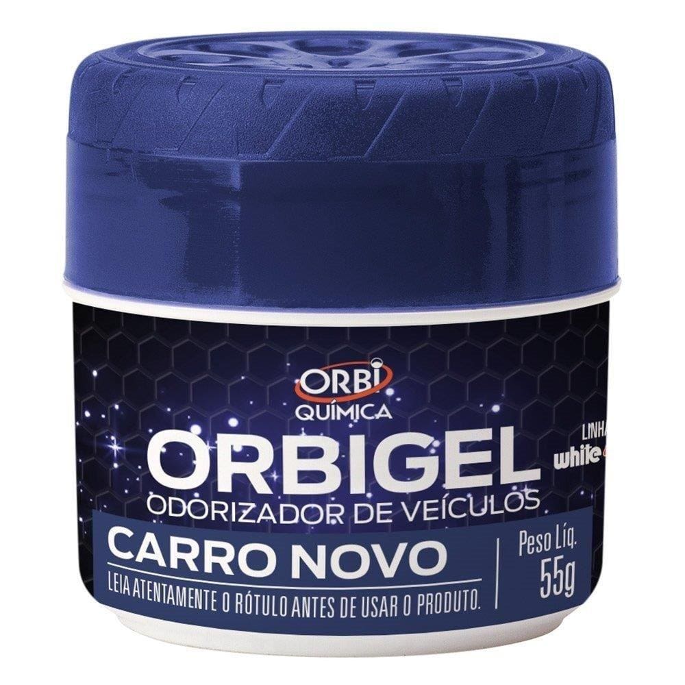 Orbi Gel Odorizador De Veiculos Carro Novo 55g - Embalagem com 24 Unidades