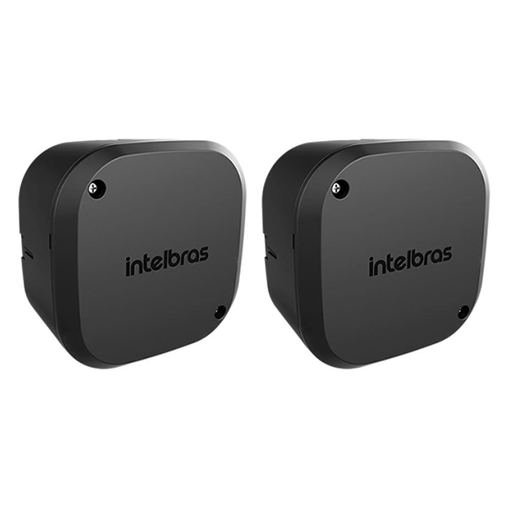 Kit 2 Caixas de Passagem Plástica Câmeras Bullet/Dome Externo VBOX 1100 E BLACK Intelbras