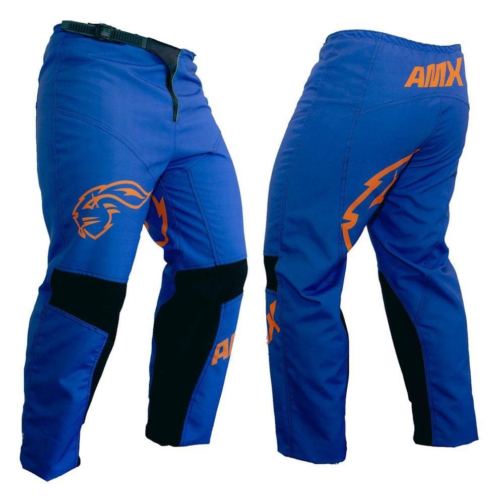 Calça Amx Classic Extreme Azul Laranja Trilha Motocross