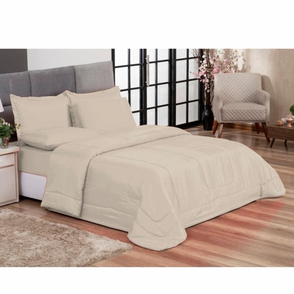 Edredom Cama Queen Aconchego Dupla Face 2,4 x 2,1 Metros Casa Dona