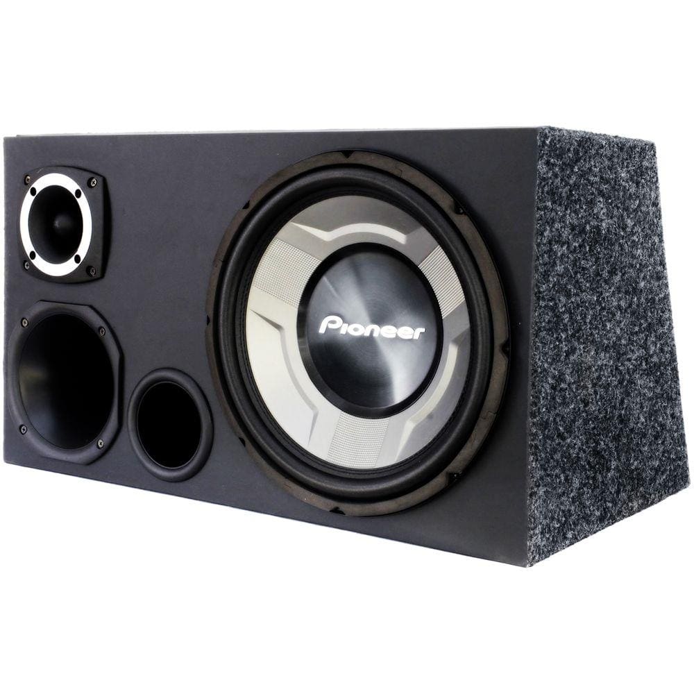 Caixa Trio Pioneer Completa Som Carro Sub 12" 350wrms