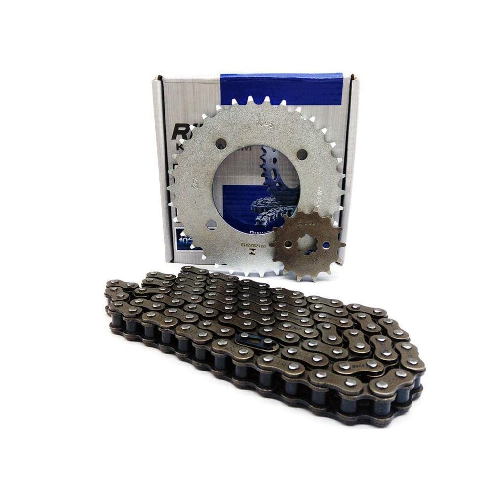 Kit Relação Transmissão Honda Biz 125 Riffel Aço 1045