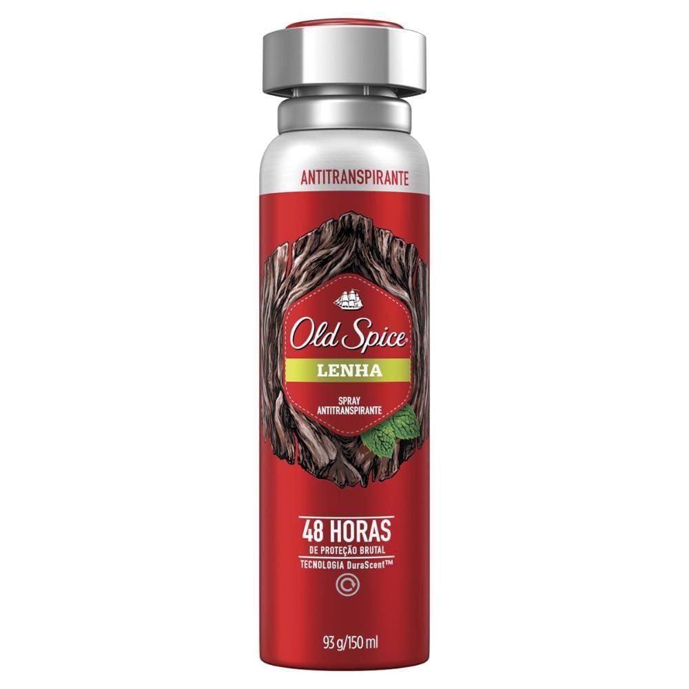 Desodorante Spray Antitranspirante Old Spice Lenha 150ml