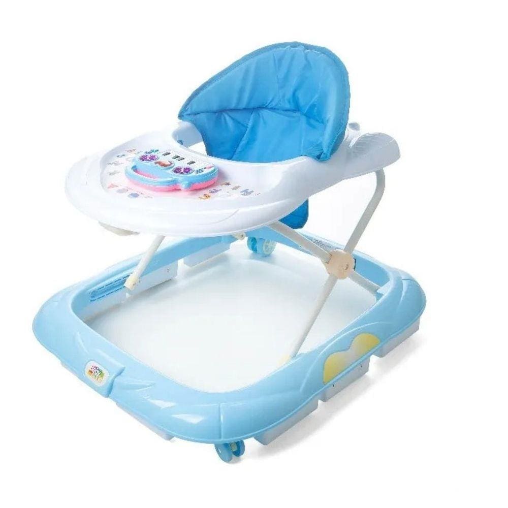 Andador Infantil Didático Interativo Atividades Musical Pianinho Baby Style - Azul