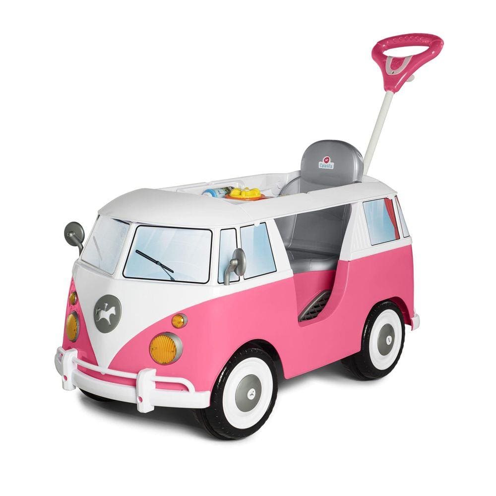 Carrinho De Passeio/Pedal Infantil C/ Empurrador - Kombina - Calesita - Rosa