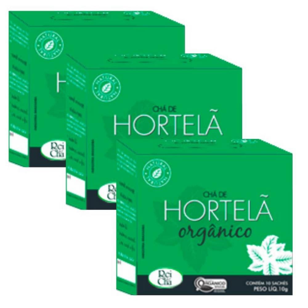 Kit 3cx Chá de Hortelã – Orgânico (30 sachês) – Campo Verde