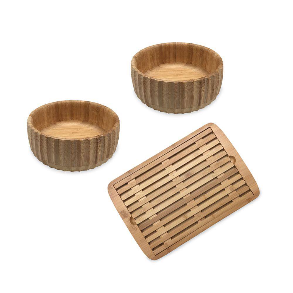 Kit Migalheira E Bowl Para Servir À Mesa - Oikos