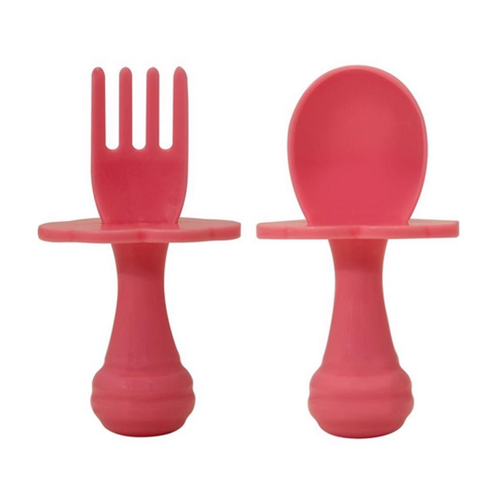 Kit Talheres para Bebês com Escudo Buba Rosa