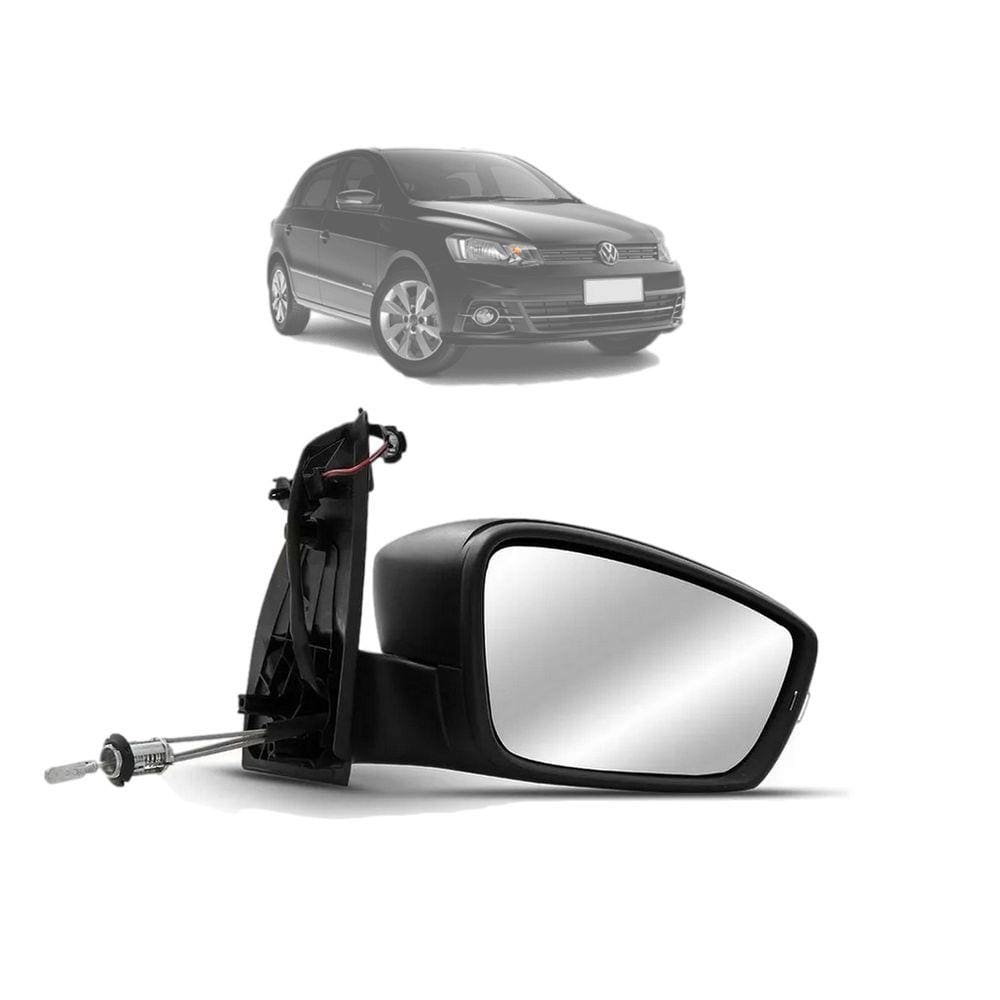 Retrovisor Controle Interno Direito p/ pintar c/ Seta VW Gol G6 12/... EB914