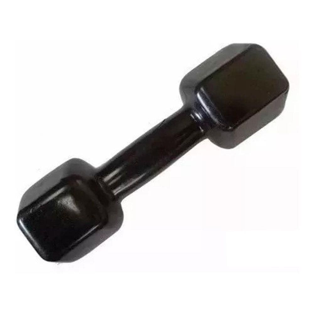 Halter Sextavado Emborrachado 3Kg Fundidos De Minas - Preto