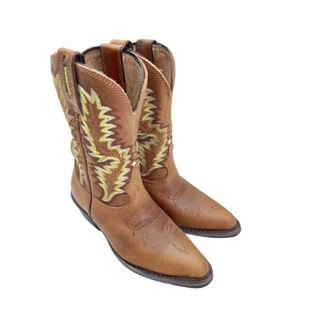 Bota Infantil Durango Canela Canela Bico Fino