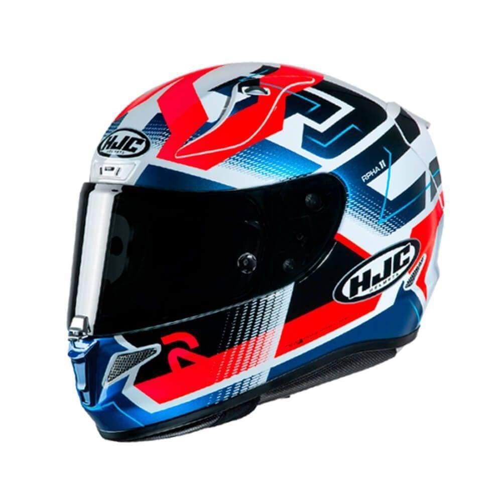 Capacete HJC Rpha 11 Nectus Azul Vermelho Tamanho 58