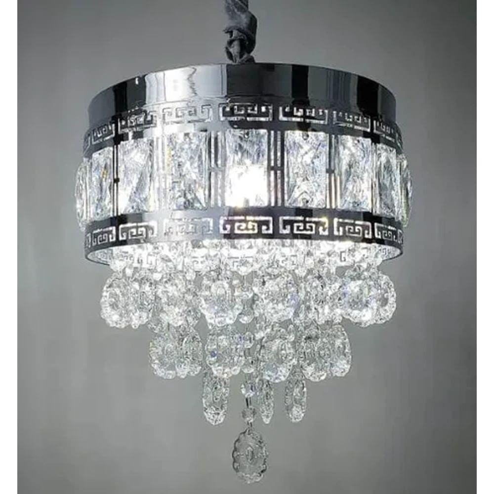 Lustre Pendente De Cristal Legítimo K9 - Prata