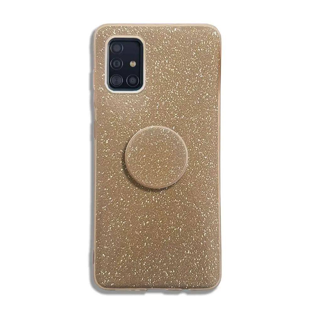 Capinha de celular Anti Impacto com Glitter e Pop na cor Dourada Samsung  Galaxy A11 | Extra