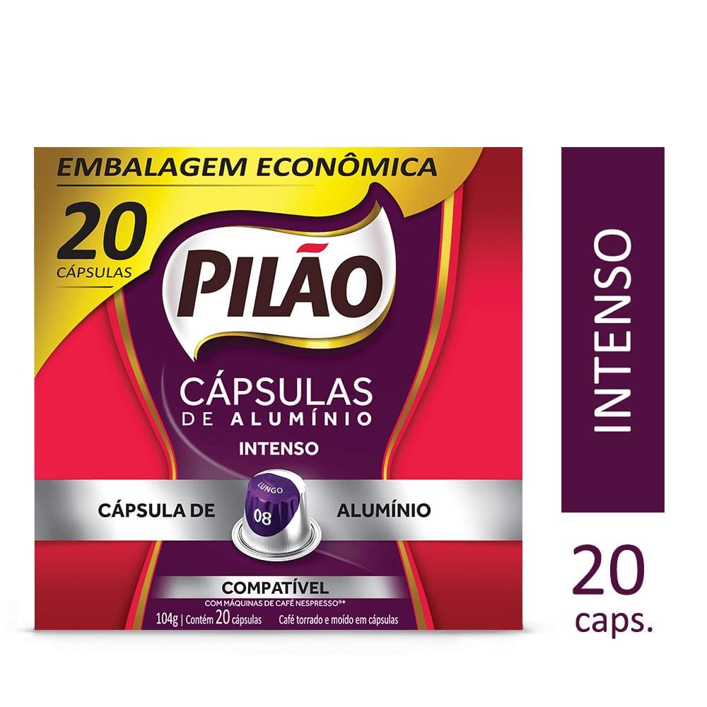 Cápsulas Café Pilão Intenso 8 20un