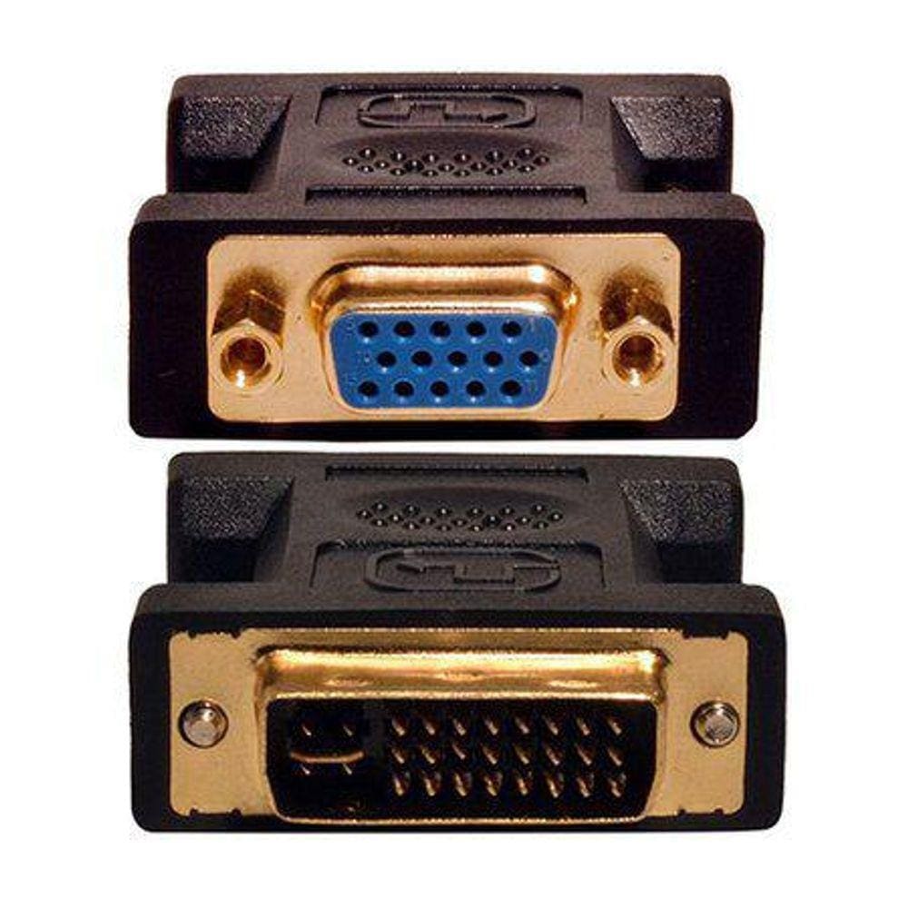 Adaptador Vga Femea P/ Dvi-I Macho Preto