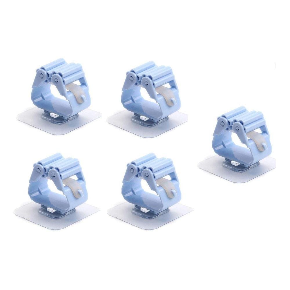 Kit 5 Suporte Adesivo Organizador Para Vassouras E Rodos