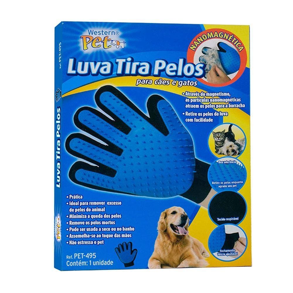 Luva Tira Pelo Nanomagnética Western Pet
