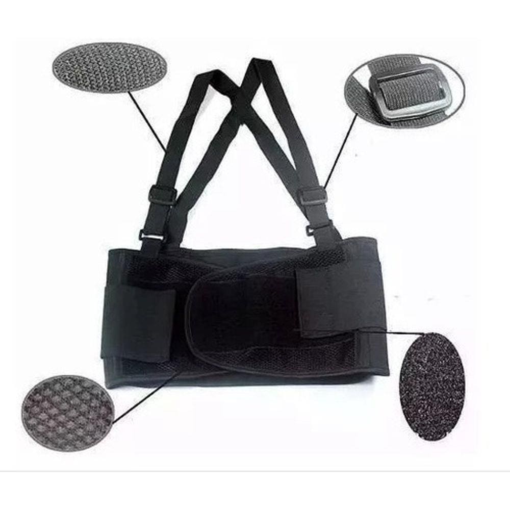 Cinto Lombar Masculino Cinta Postural Coluna Ajuste P/peso