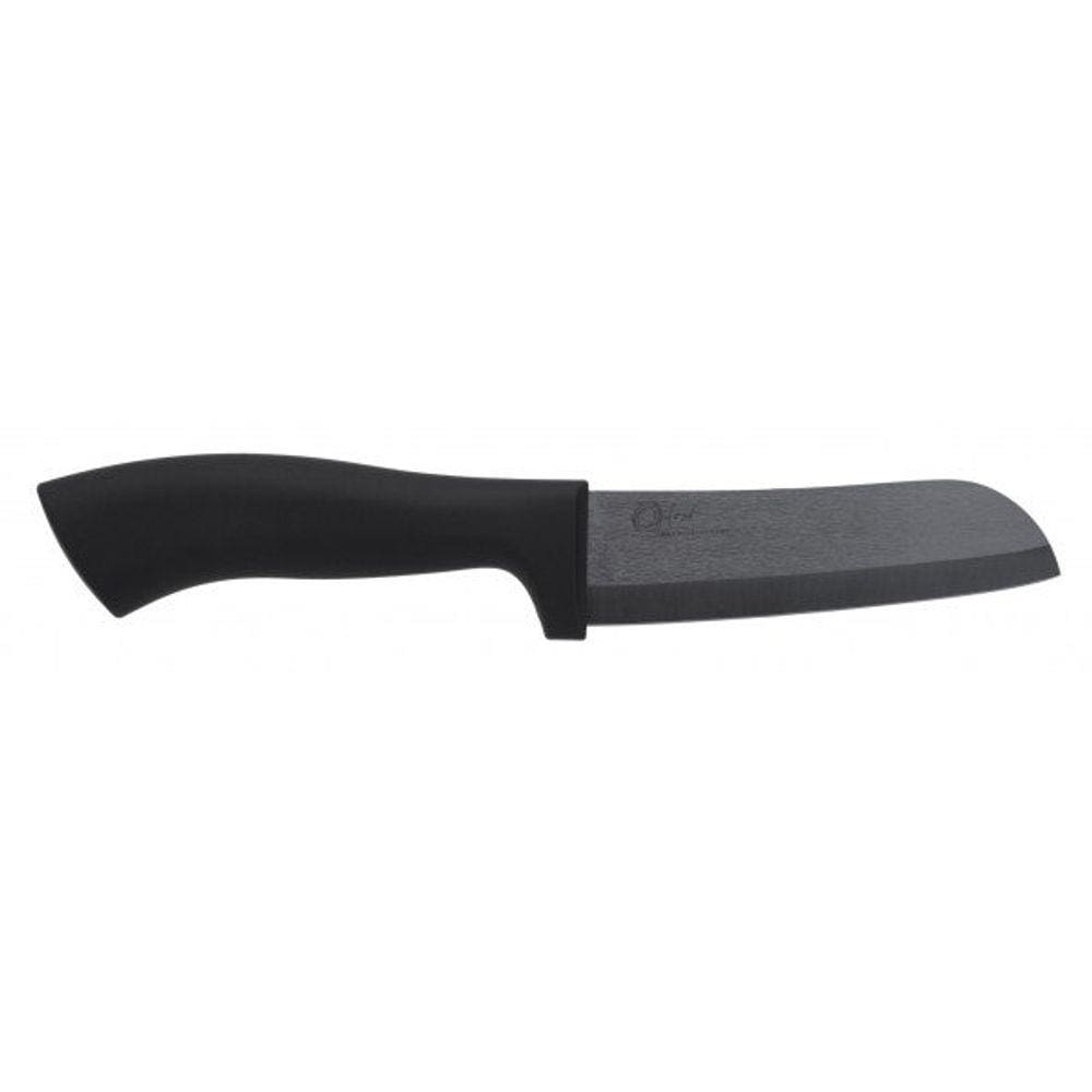 Faca Para Fatiar/Picar Santoku Em Cerâmica - 26cm - All Black - Oxford