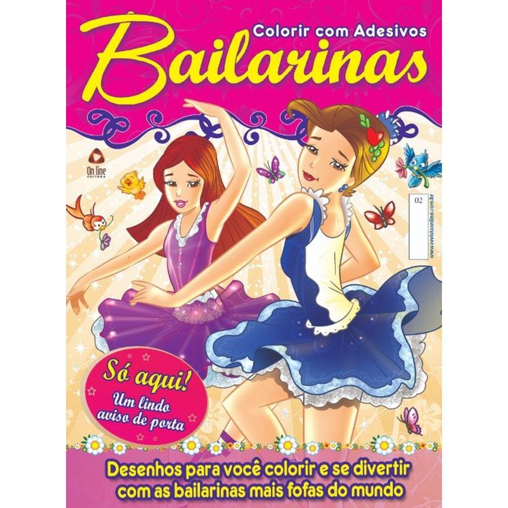 Bailarinas - Colorir com Adesivos