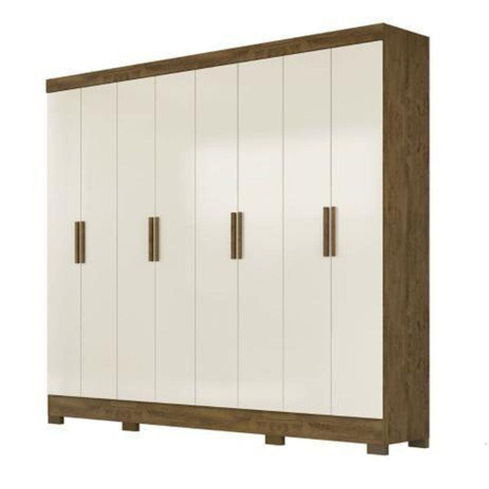 Guarda Roupa Diplomata Castanho/Baunilha 8 Portas 4 Gavetas Moval