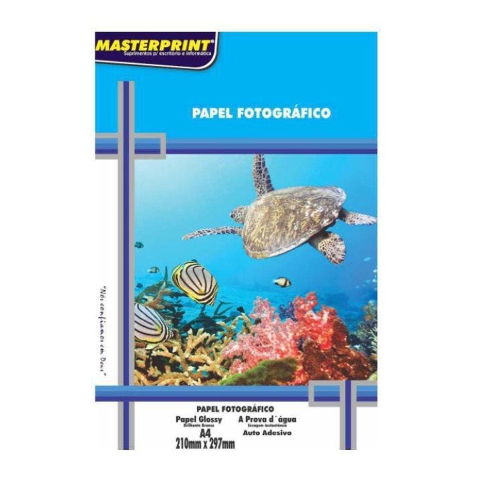 Papel Fotográfico A4 Adesivo 115G Pacote Com 20 Folhas