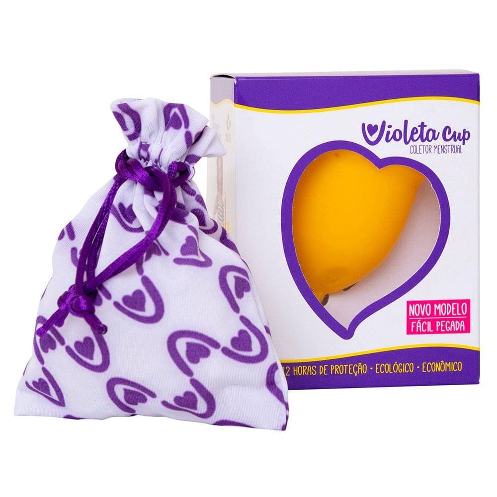 Coletor Menstrual Violeta Cup – Amarelo Tipo B 1Un