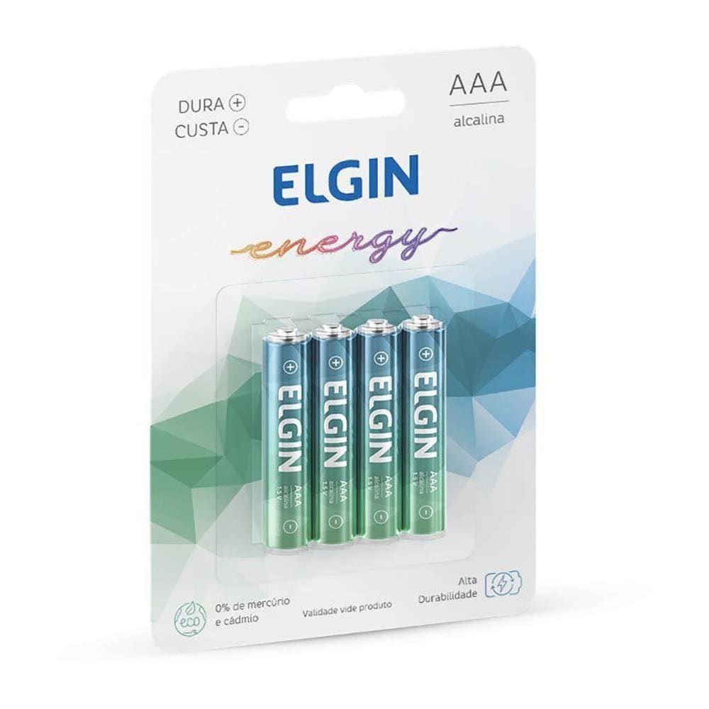 Kit Pilha Elgin Alcalina Aaa Caixa Com 10 Cartelas 40 Pilhas