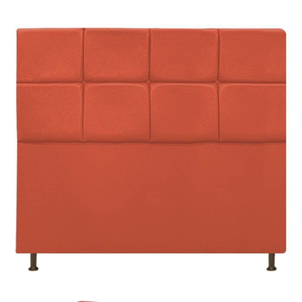 Cabeceira Estofada Damares 140 cm Casal com Terracota