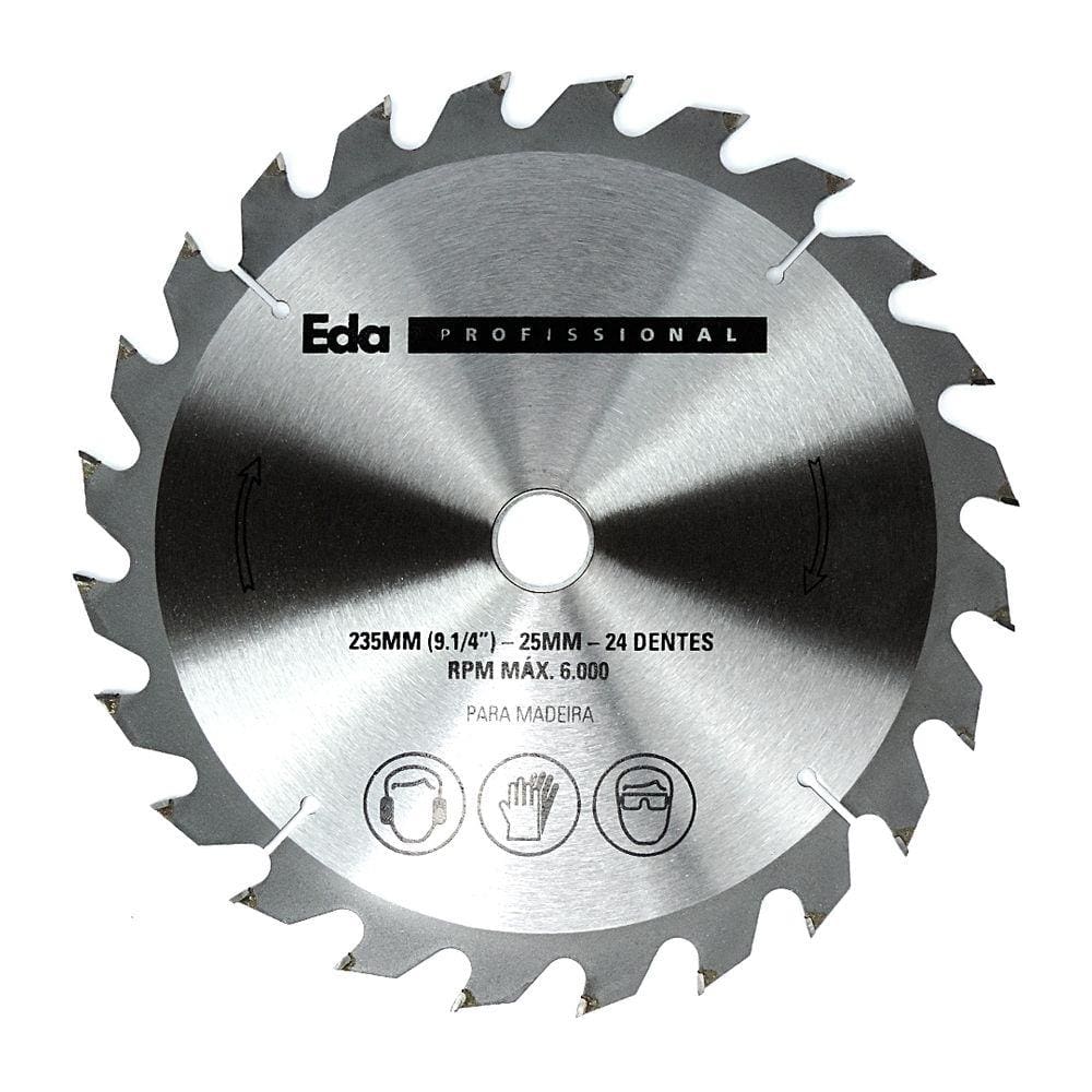 Serra Circular P/madeira Ponta De Vidia 235mm 9.1/4 24dentes