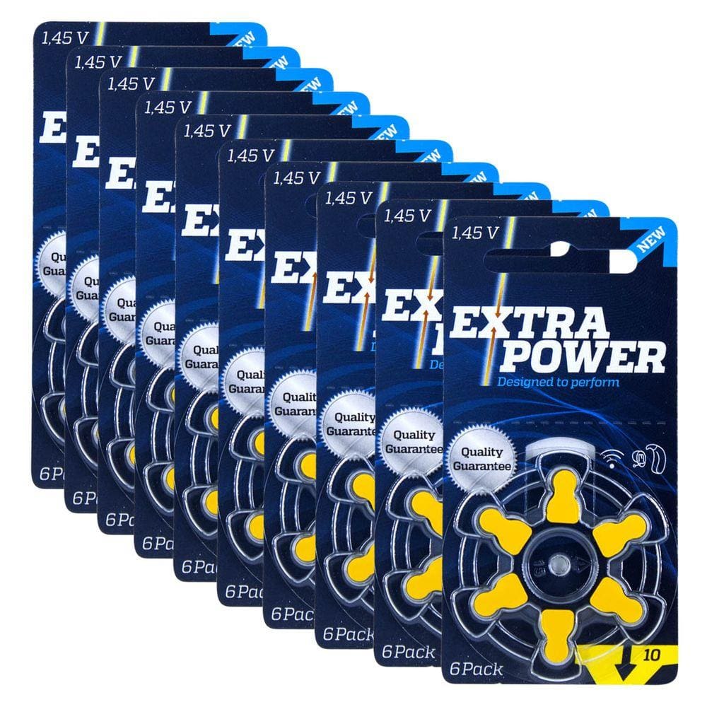 60 Pilhas Baterias 10 Pr70 Auditiva Extra Power