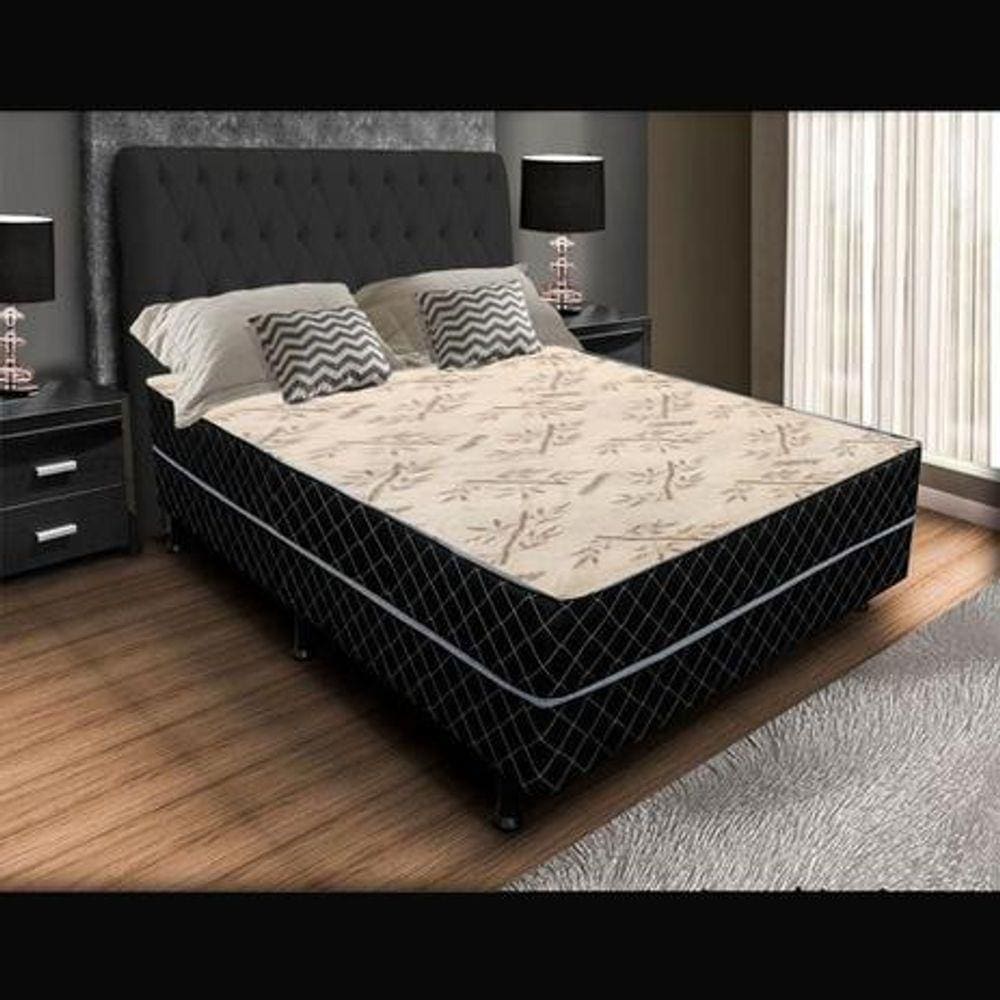 Cama Box Conjugado Casal Estrutura Ortopédica - (138x188x43)