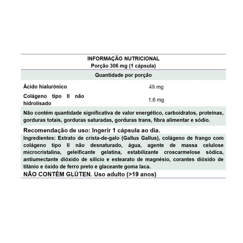 Motilex Ha Colágeno Não Hidrolisado+Ácido Hialurônico 60Caps