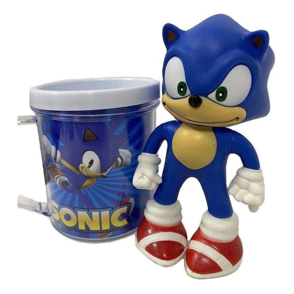 Boneco Sonic Classic Azul Personagem Action Figure Articulado