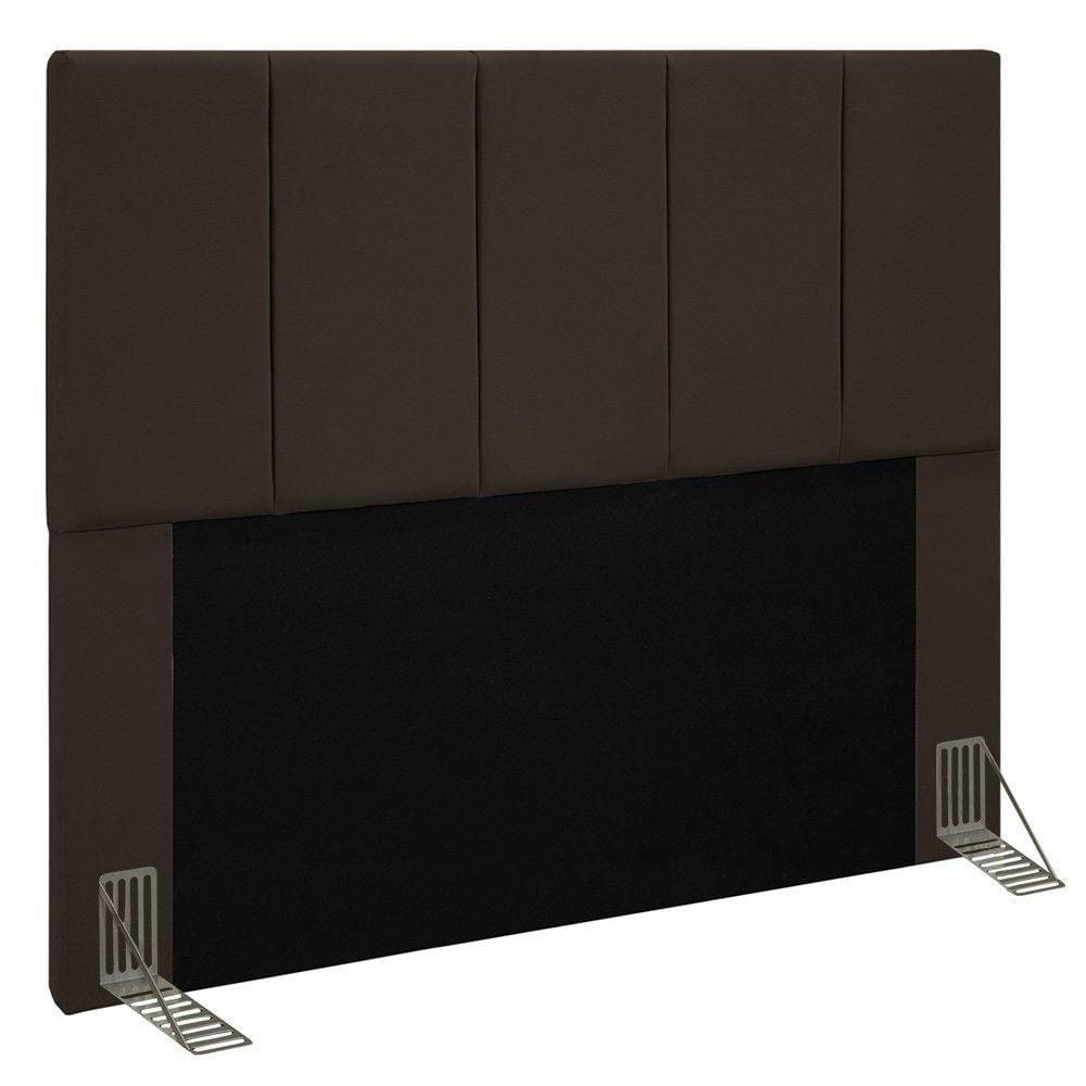 Cabeceira Cama Box Casal 140cm Pérola D10 Suede Marrom