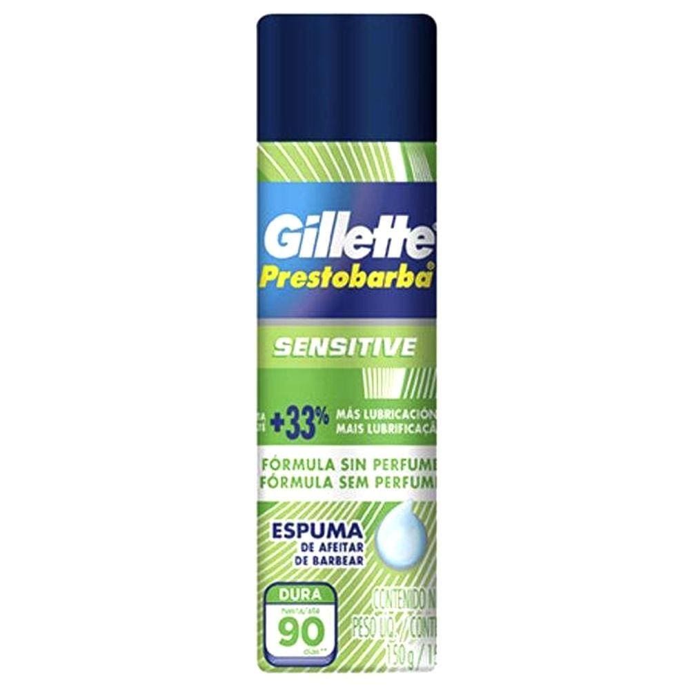 Espuma de Barbear Gillette Prestobarba para Pele Sensível Pele Sensivel 150g