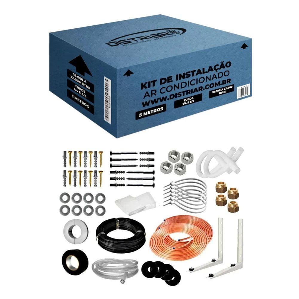 Kit Instalação de Ar Condicionado Split 7K e 9K BTUS - 3 metros C/ Suporte 400M