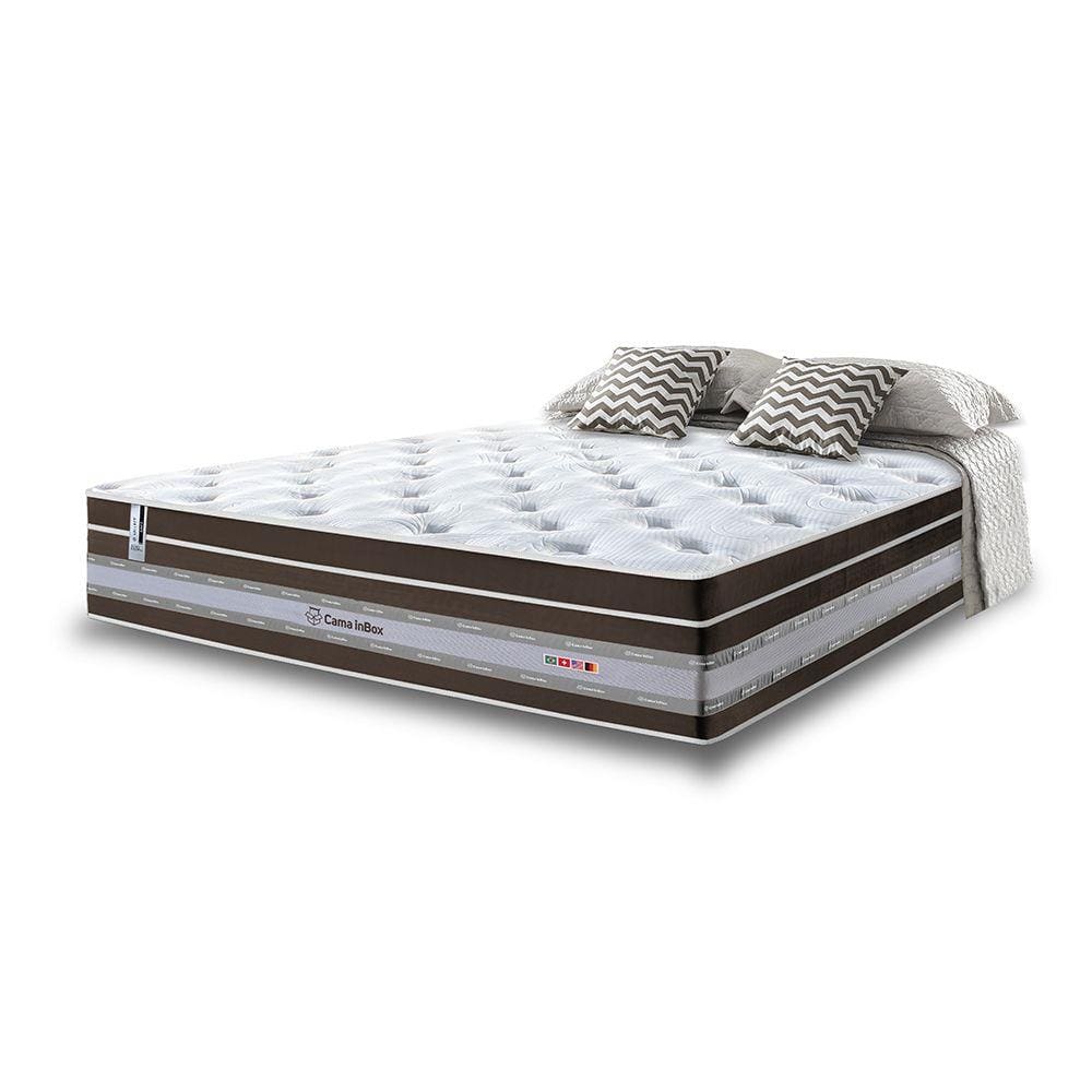 Colchão Queen de Molas Ensacadas Cama inBox Select Euro Soft 158x198x32 Café