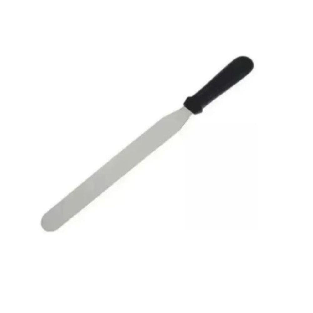 Espátula Para Alisar Bolo Color Preta / Black 30cm Em Inox
