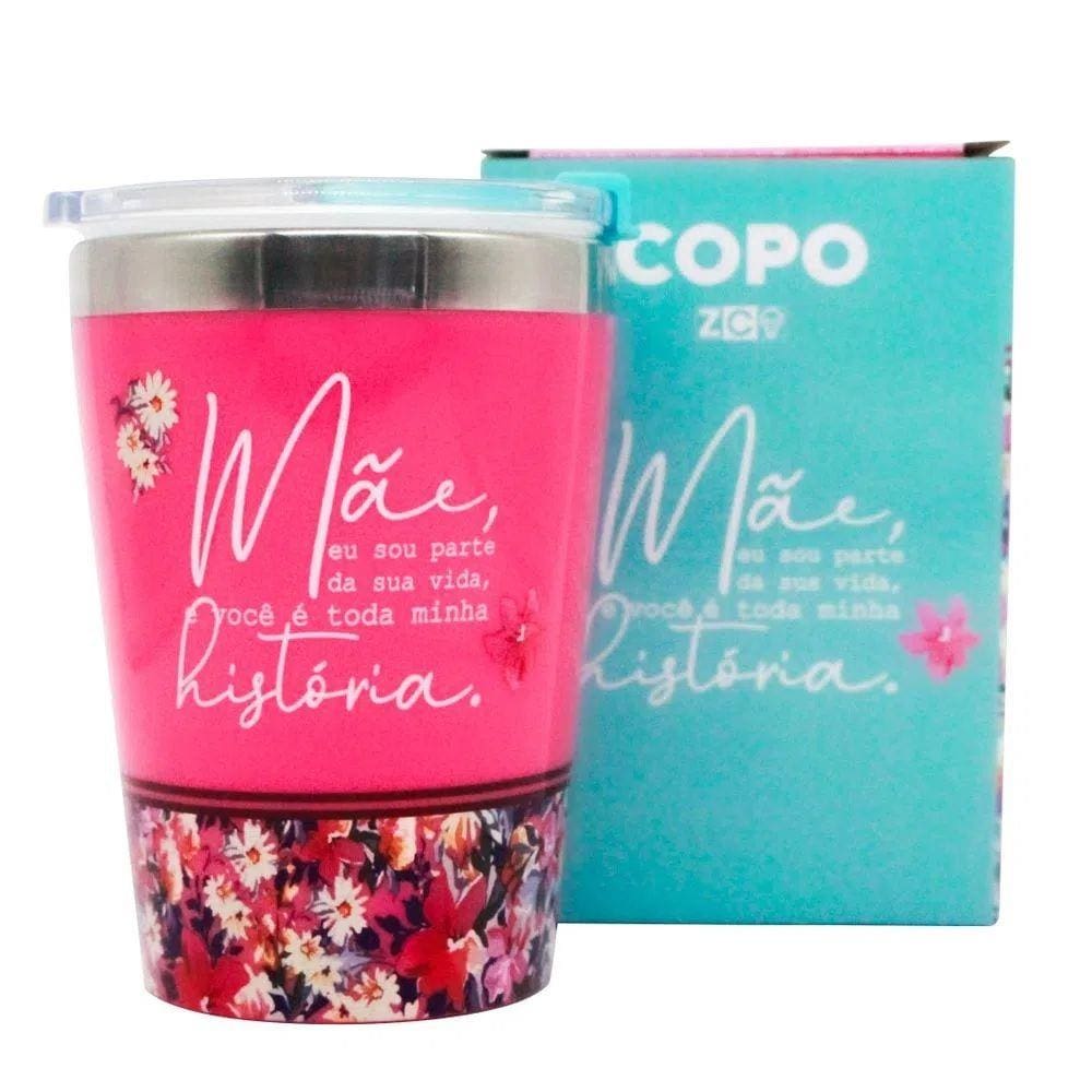 Copo Viagem Snap Mãe Minha História 300ml - Zona Criativa