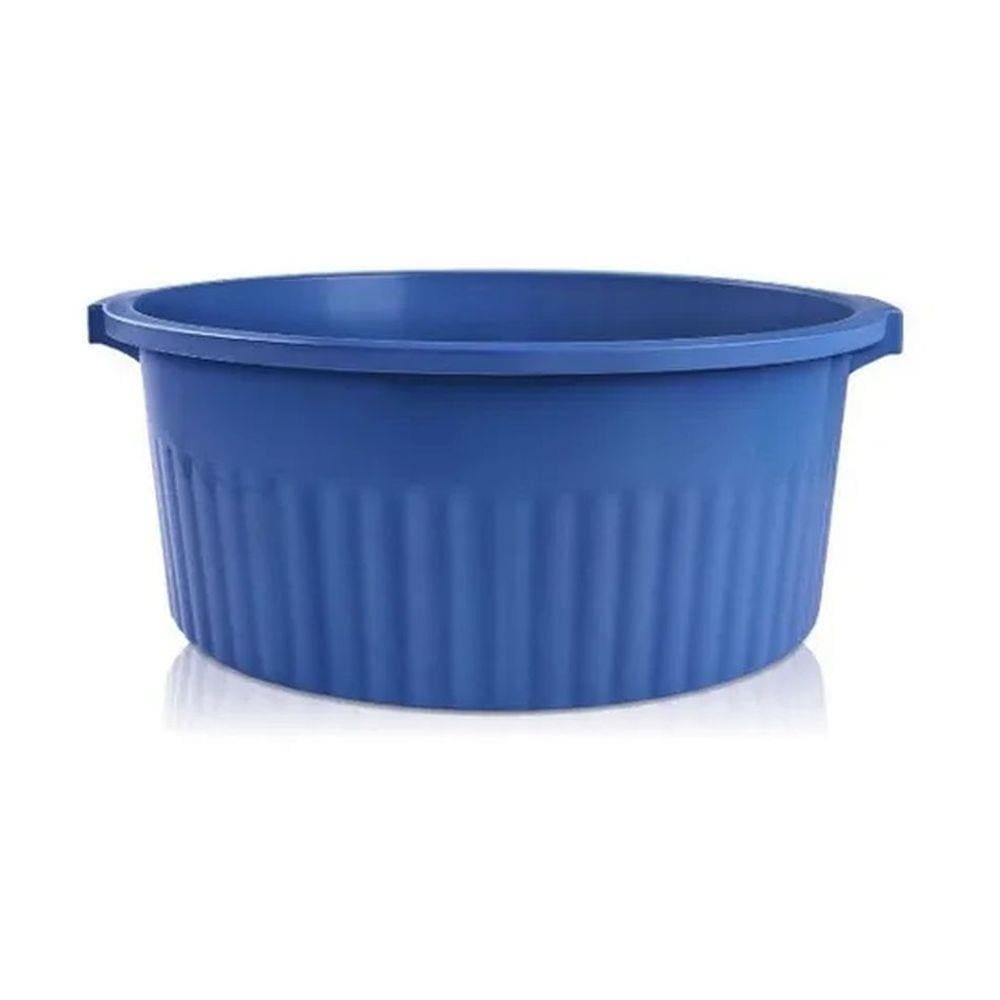 Bacia Multiuso Plástico Canelada 40 Litros Azul Arqplast