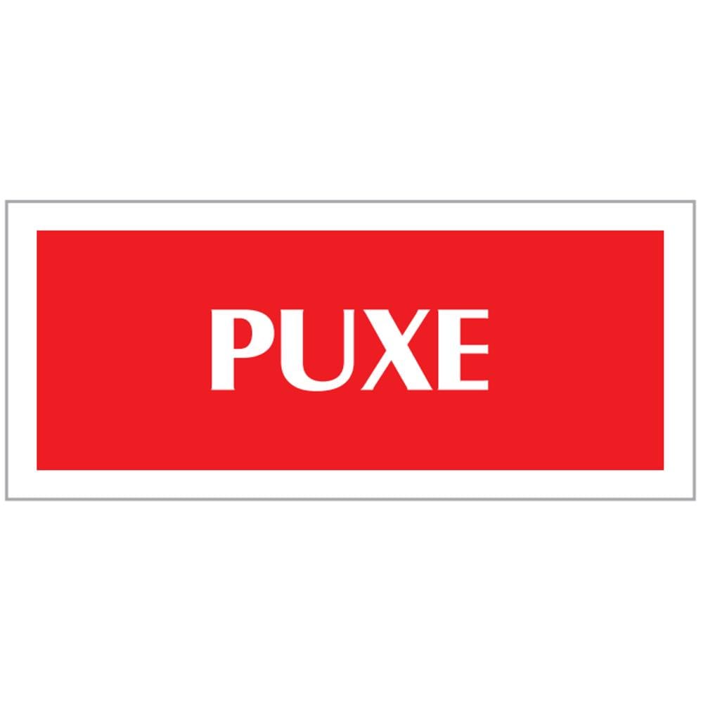 Placa - Puxe - Vermelha / Em Ps 20 X 7Cm Emplac Br