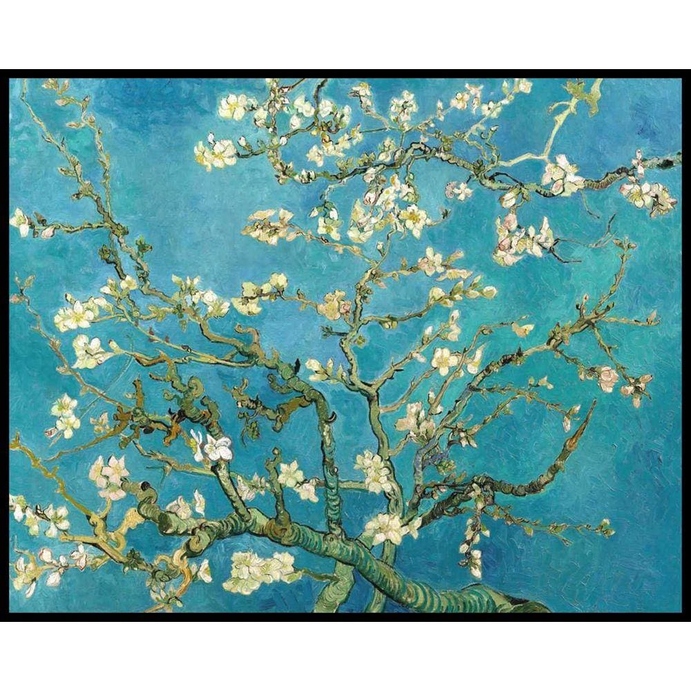 Quadro Amendoeira em Flor Vincent Van Gogh 40x50cm com Moldura