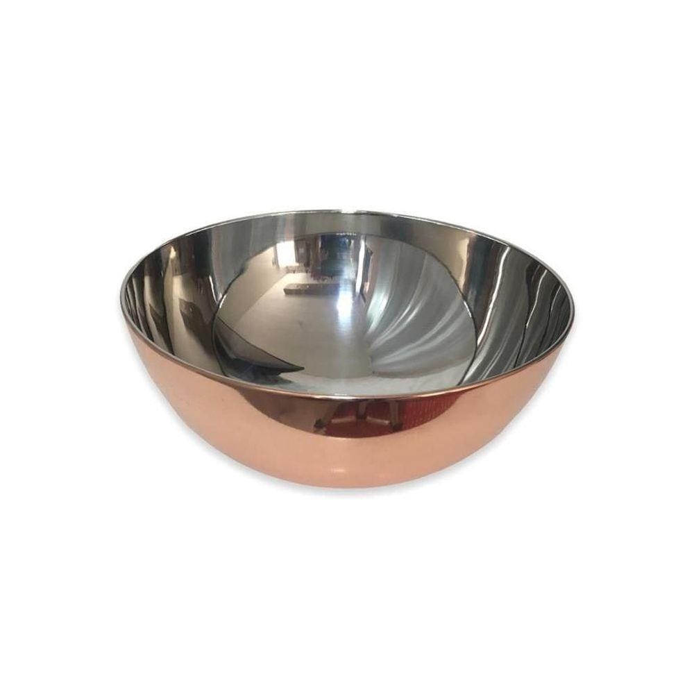 Tigela Bowl Em Aço Inox Bronze 28 Cm Mimo Style