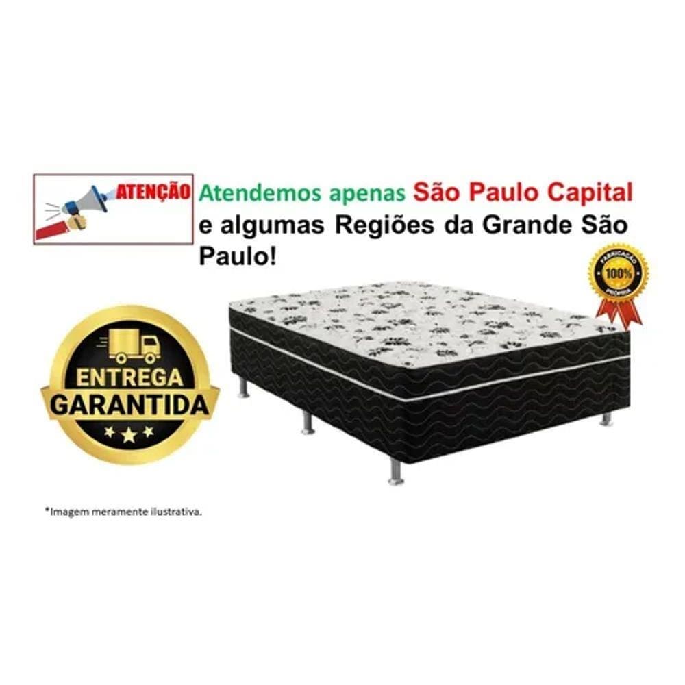 Cama Box Casal Conjugada Completa Com Colchão