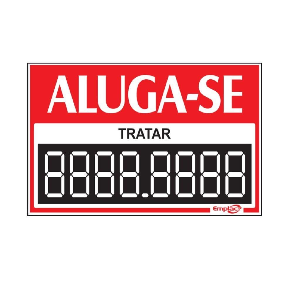 Placa - Aluga-Se / Em Ps 30 X 20Cm Emplac Br